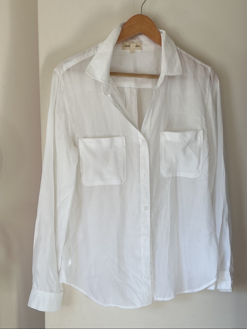 cloth & stone White Button-Down Shirt with Chest Pockets